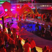 Scarlet Night: Pool Party on Virgin Voyages cruise ships