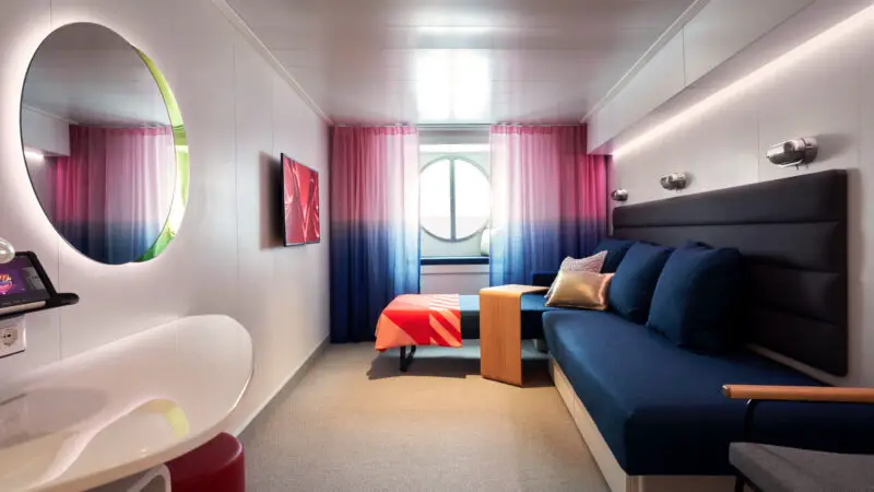 Sea View cabin on Virgin Voyages cruise ships