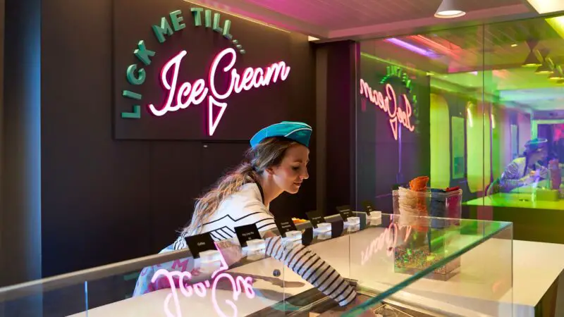 Lick Me Till Ice Cream on Virgin Voyages cruise ships