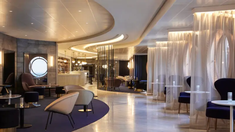 Sip Lounge on Virgin Voyages cruise ships