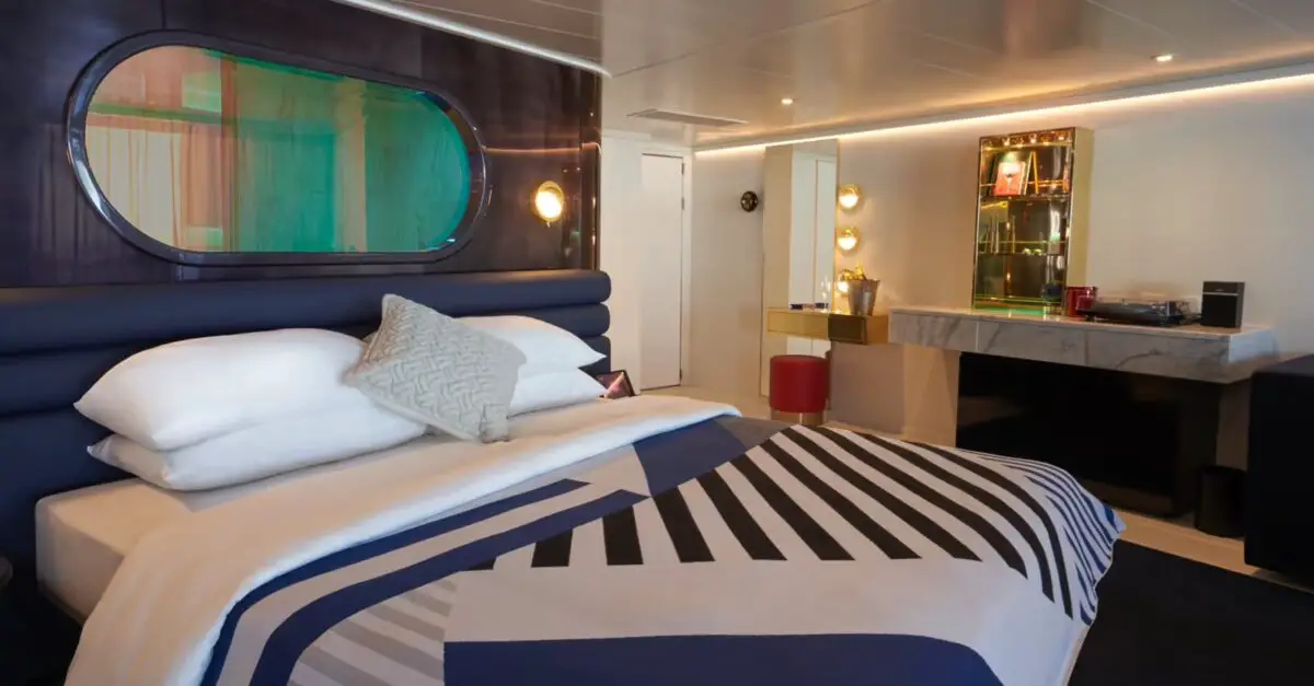 Brilliant Suite cabin on Virgin Voyages cruise ships