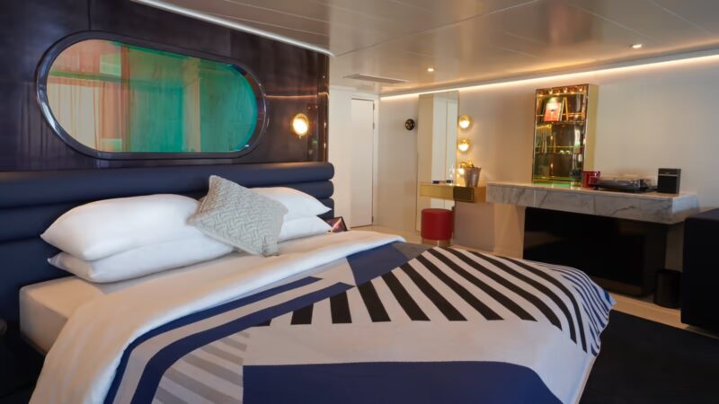 Brilliant Suite cabin on Virgin Voyages cruise ships