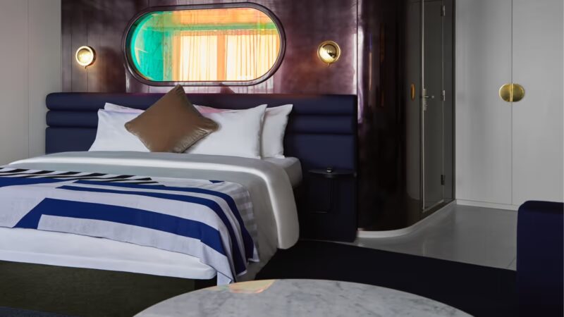 Gorgeous Suite cabin on Virgin Voyages cruise ships
