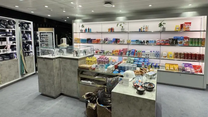 Necessities Shop on Virgin Voyages cruise ships