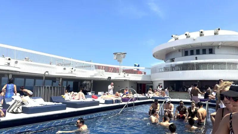 Aquatic Club Pool on Virgin Voyages cruise ships