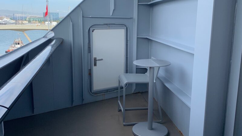 The balcony of cabin 12354A - showing the larger size