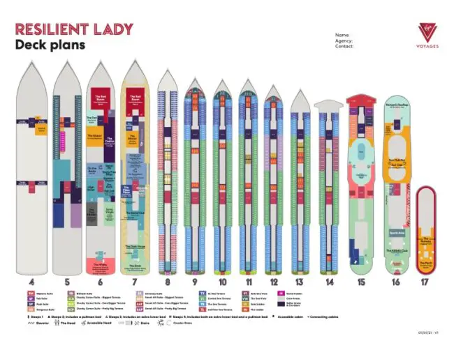 Virgin Voyages Resilient Lady Deck Plans - One pager
