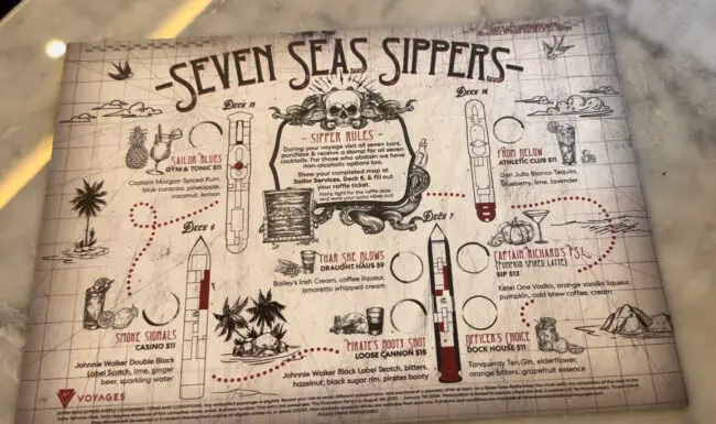 Seven Seas Sippers Map