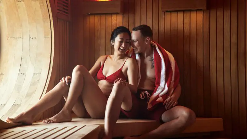 Splash of Romance Package - A couple sits together in the Redemption Spa