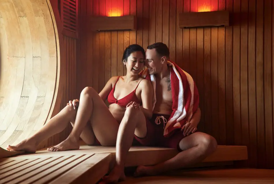 Splash of Romance Package - A couple sits together in the Redemption Spa