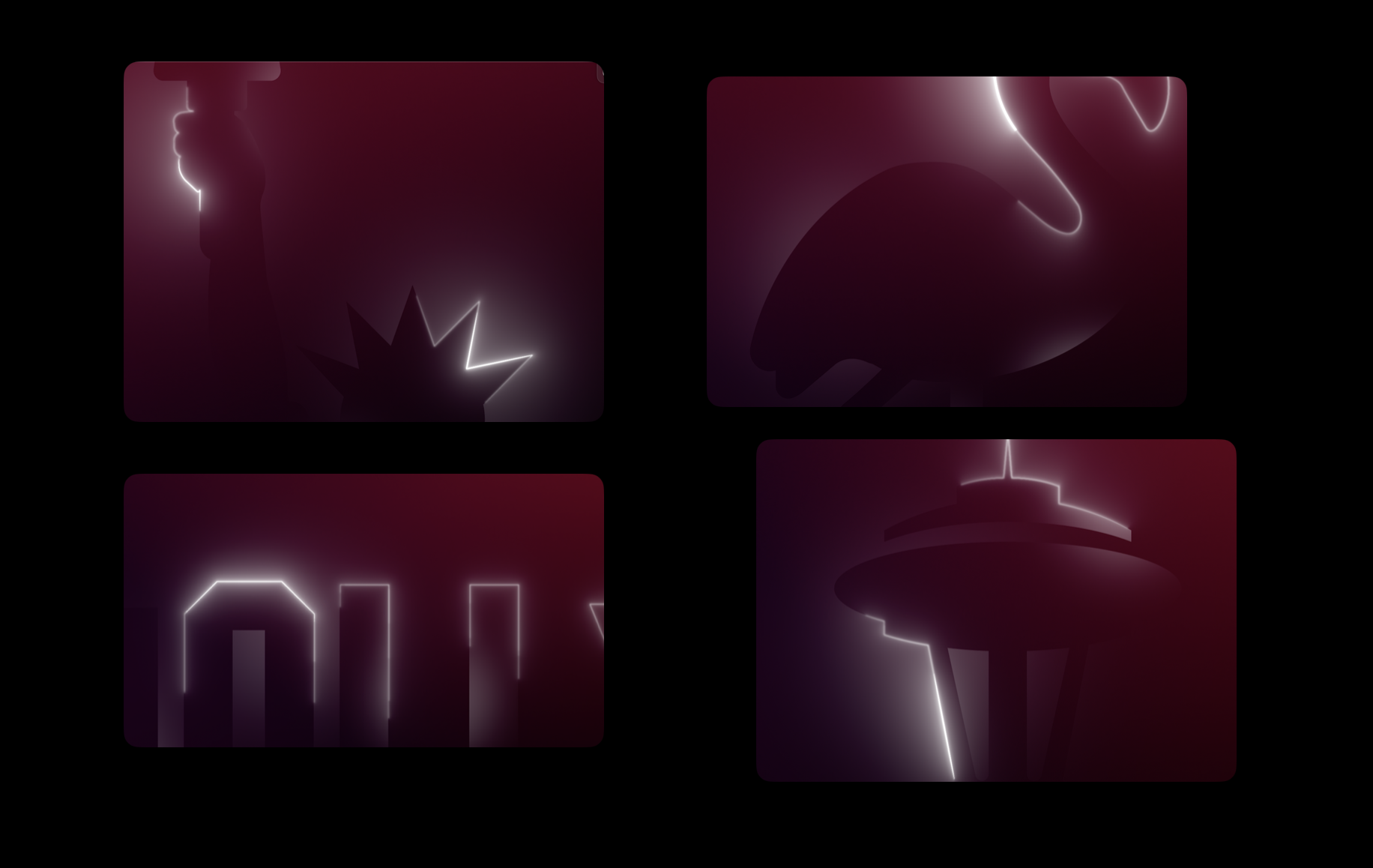 Screenshots from the video show landmarks from New York, Miami, Los Angeles and Seattle