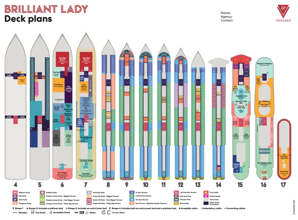 Brilliant Lady Deck Plan