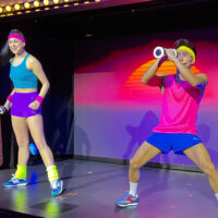 VHS Workout (Videos/Headbands/Simmons) on Virgin Voyages cruise ships