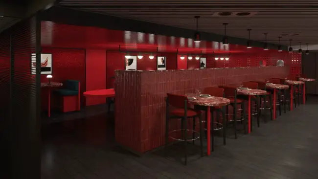 Razzle Dazzle's bar is also part of the revamp on Scarlet Lady