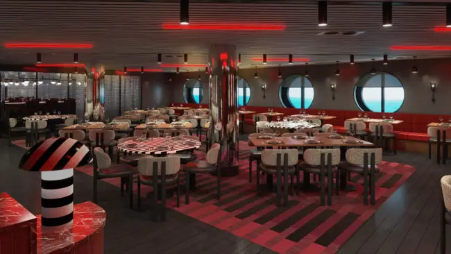 A rendering of Scarlet Lady's upcoming refurbishment of Razzle Dazzle