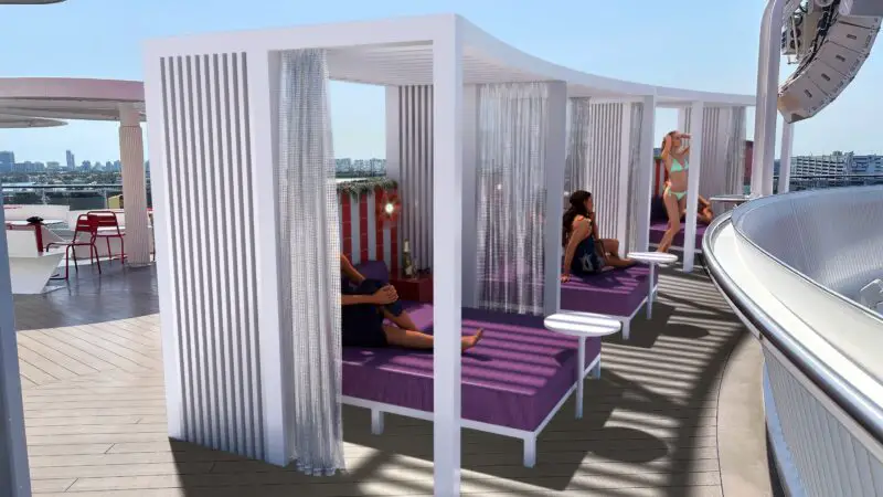 VIP Cabanas on Virgin Voyages cruise ships