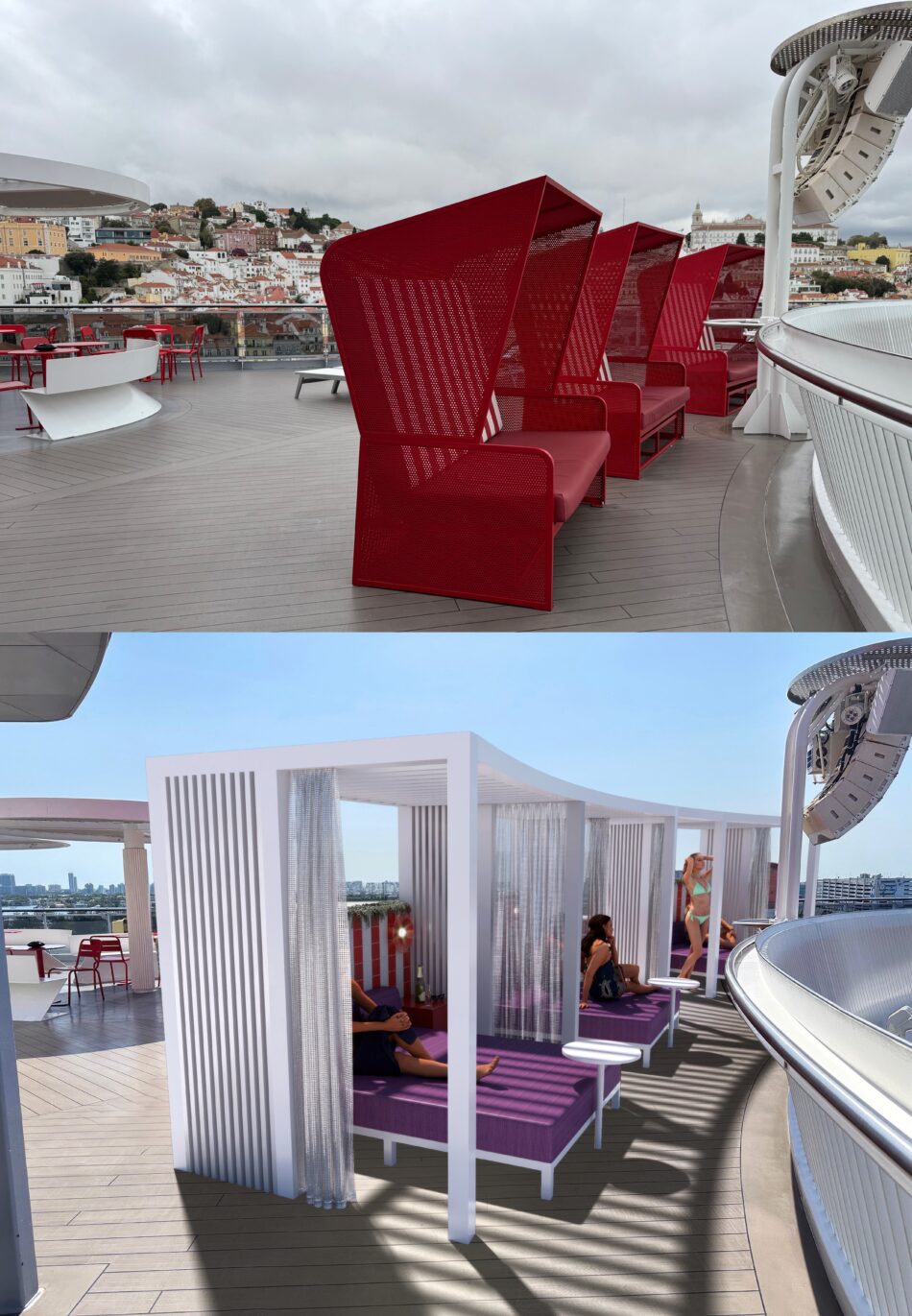 Scarlet Lady Dry Dock - Cabanas Comparison