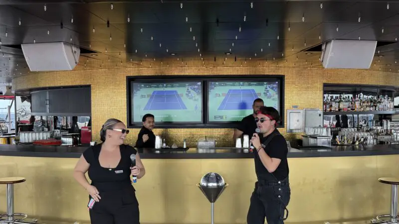 The Athletic Club Bar on Virgin Voyages cruise ships