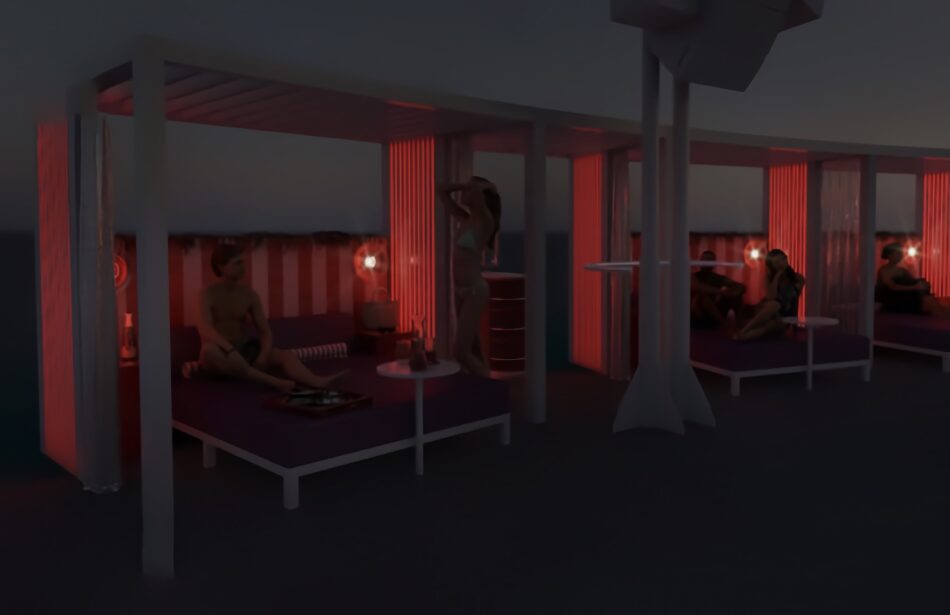 VIP Cabanas on Scarlet Night