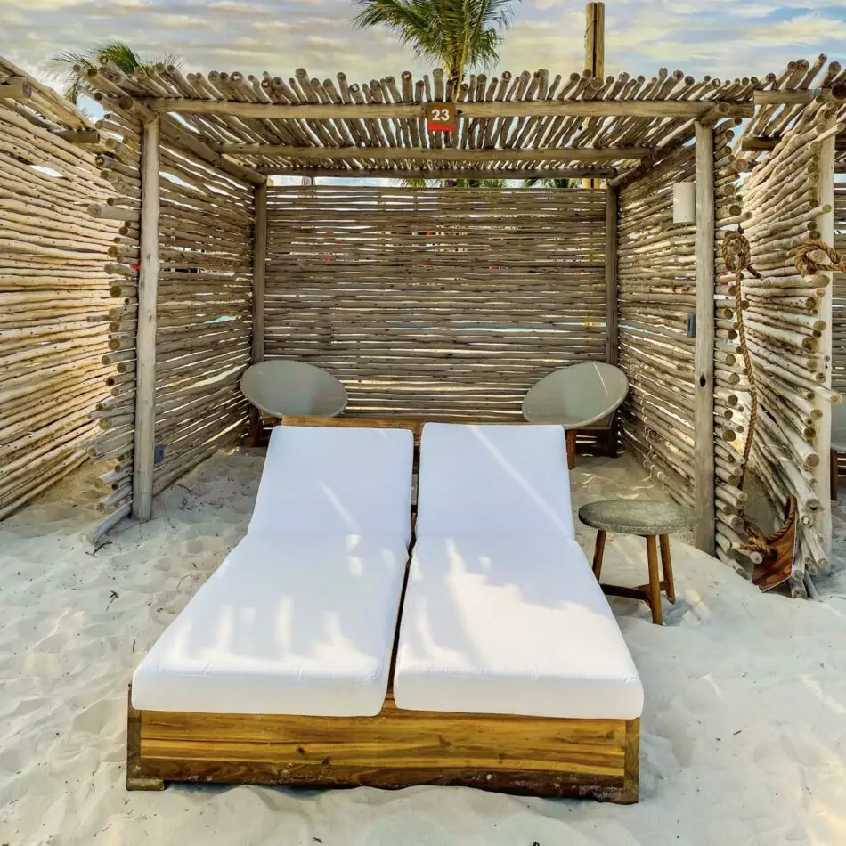 A cabana at the Beach Club at Bimini