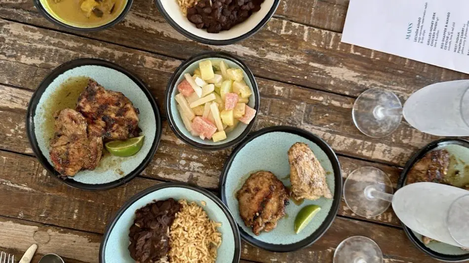 A sample of the Beach Club at Bimini menu