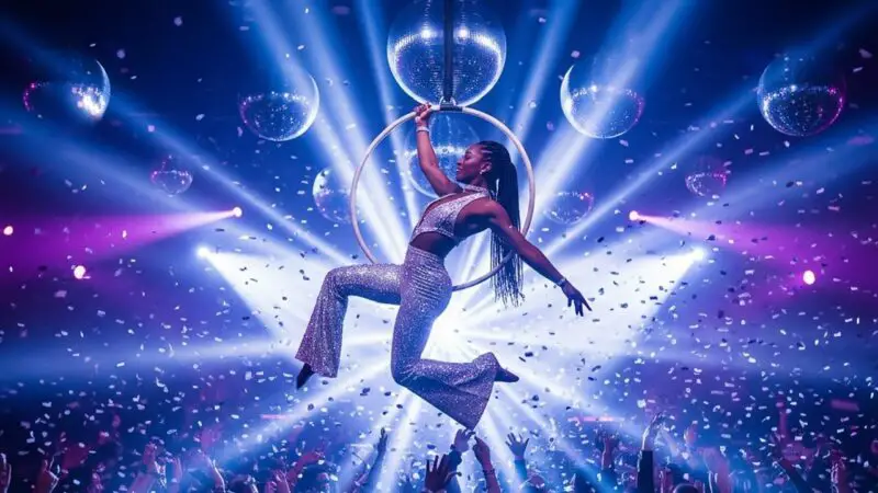 Disco Circus on Virgin Voyages cruise ships
