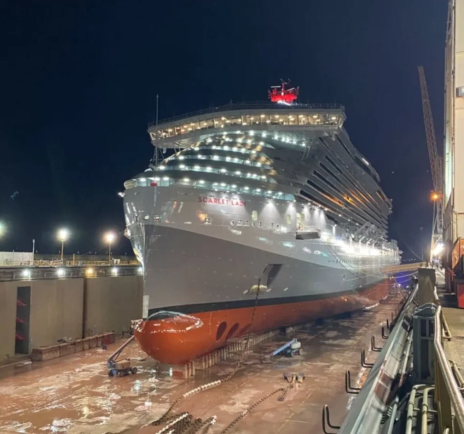 Scarlet Lady in Dry Dock