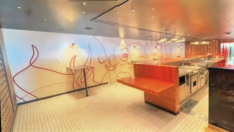 Rojo by Razzle Dazzle's Bar area has had an update with a large mural and reconfigured seating