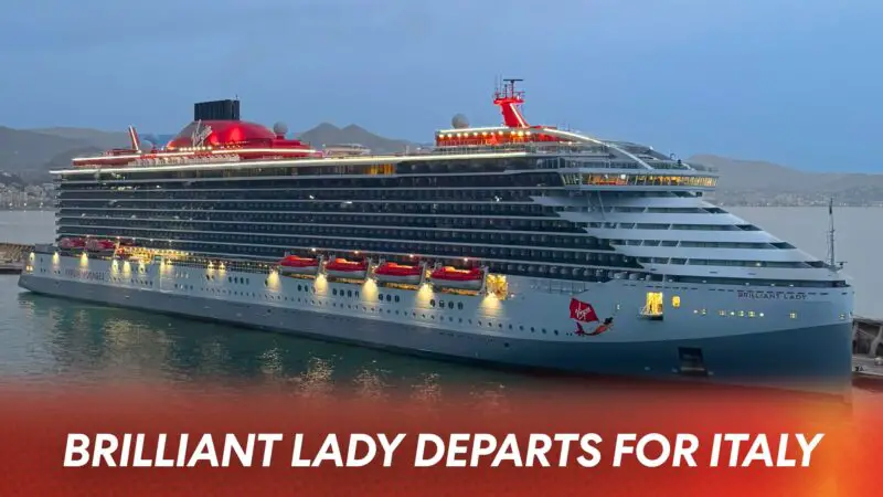 Brilliant Lady Departs Malaga and Heads to Italy for Wet Dock
