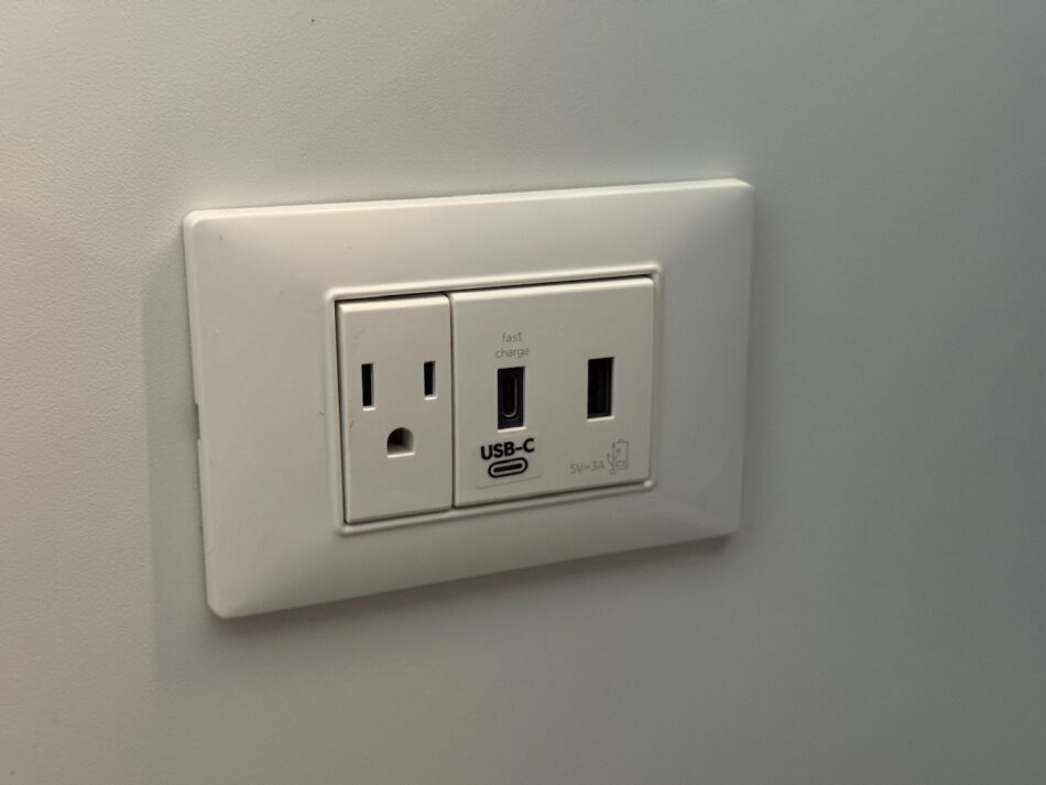 On Brilliant Lady & selected refurbished rooms USB C is available