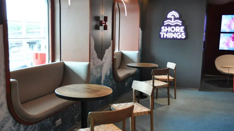 Shore Things Hub (The Chart Table) on Virgin Voyages cruise ships