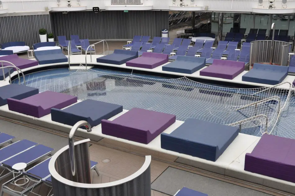 Closer look at the lengthened pool on Brilliant Lady