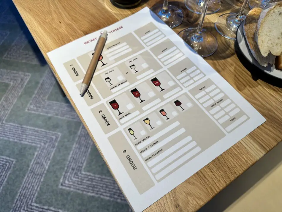 Secret Vintage Scorecard