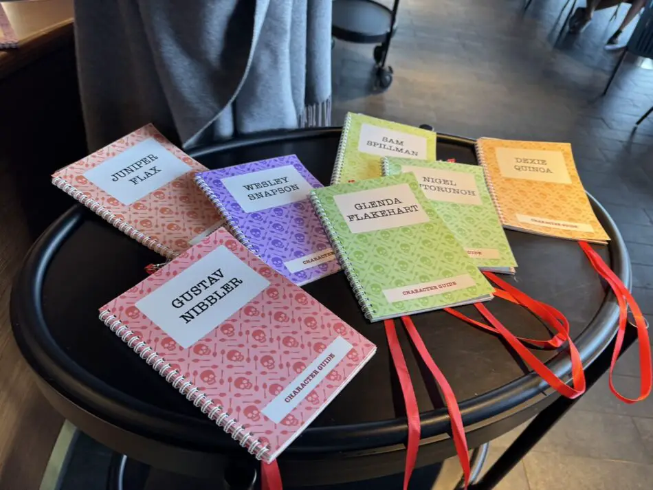 Character notebooks – Choose your role and keep your secrets