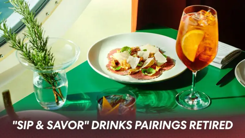 Sip & Savor Drinks Pairings Menu's Retired