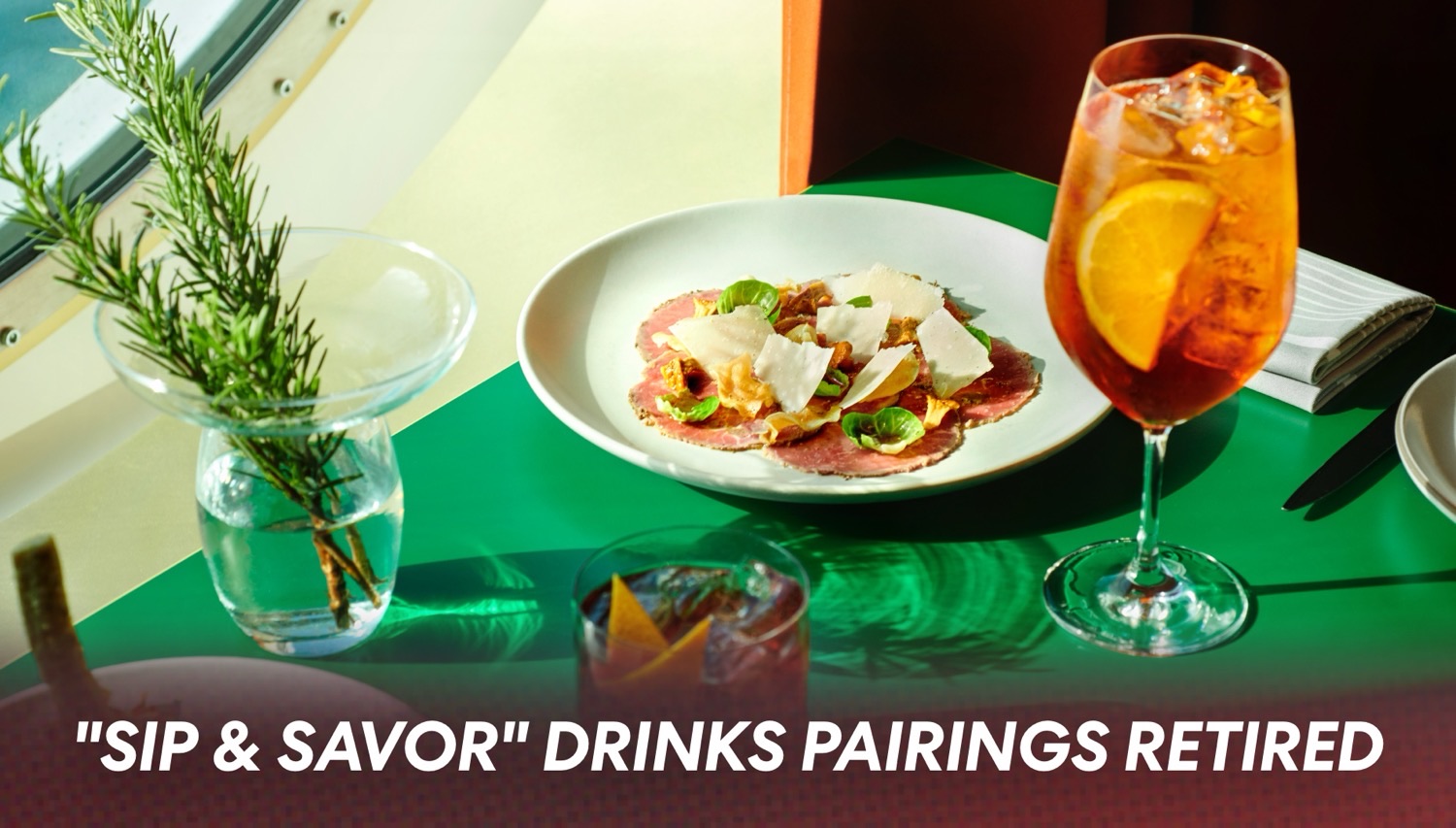 Virgin Voyages Retires “Sip & Savor” Drink Pairings