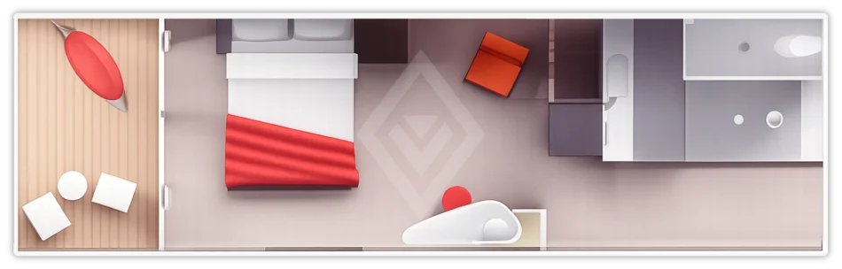 XL Sea Terrace - Example Cabin Layout