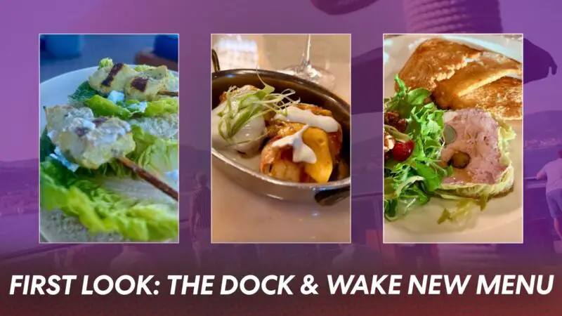 First Look: New 2026 Wake & Dock Menus Arrive on Valiant Lady