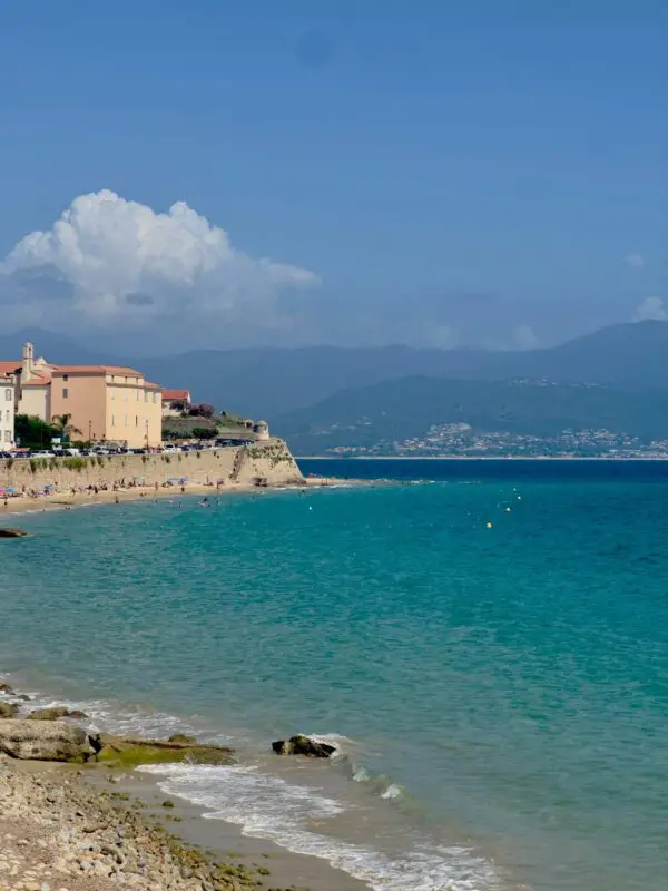 Ajaccio citadel and Saint-François beach, Corsica