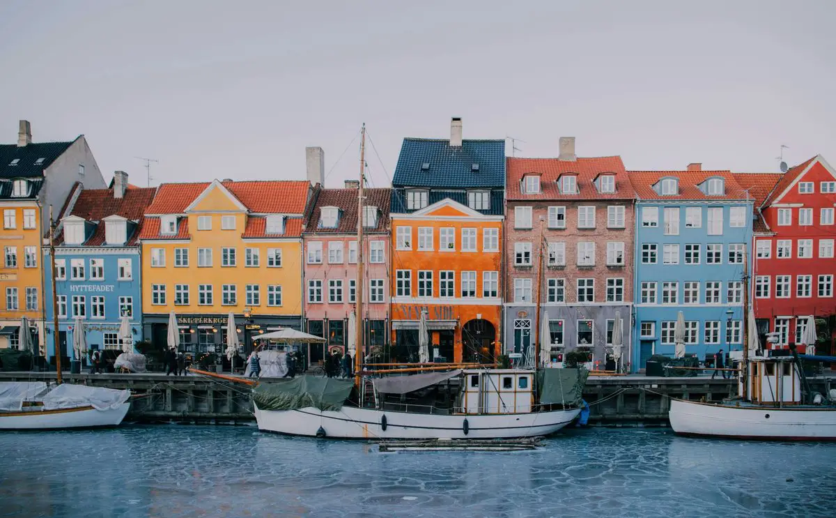 Colourful waterfront houses at Nyhavn, Copenhagen