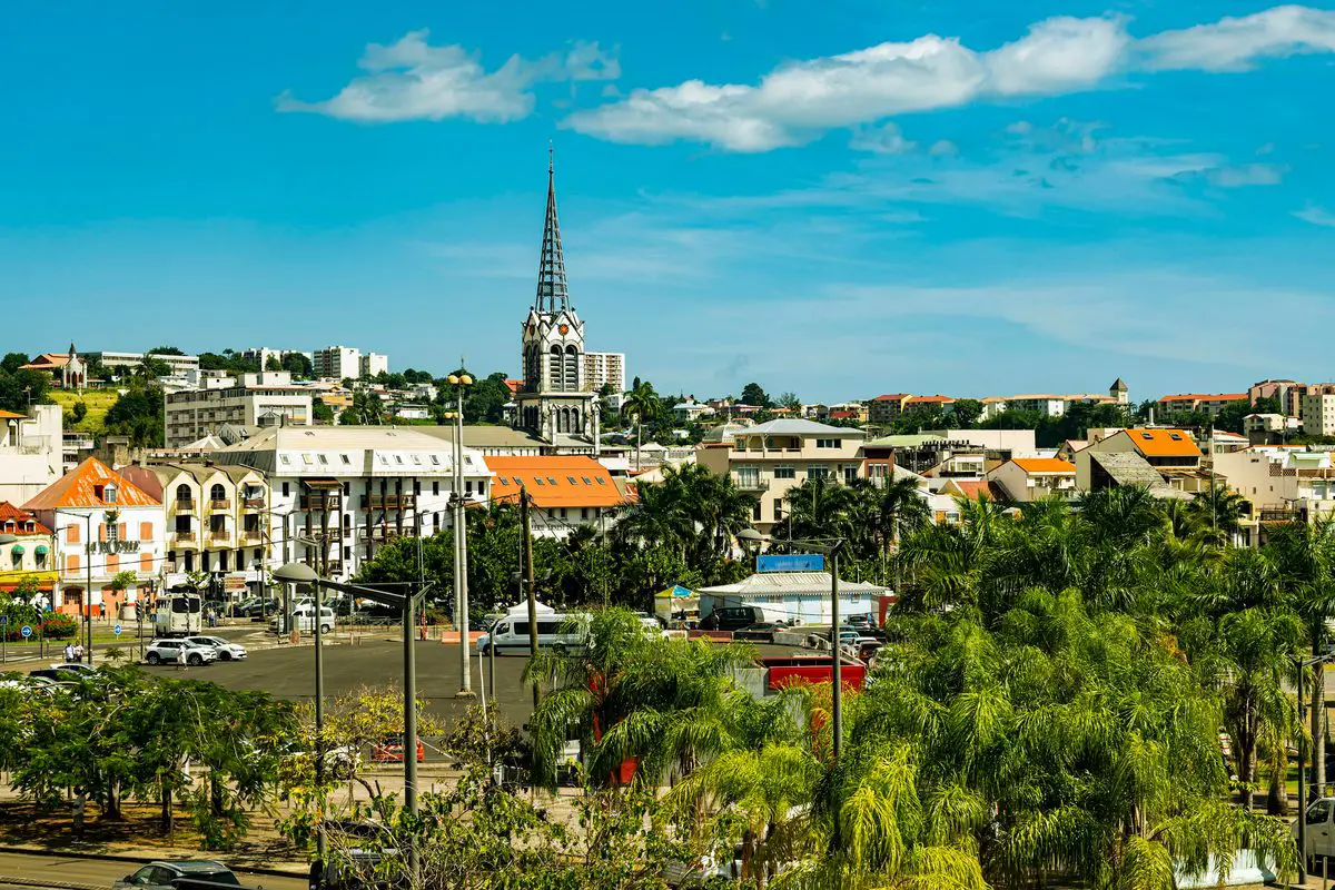 Fort-de-France skyline and cathedral, Martinique