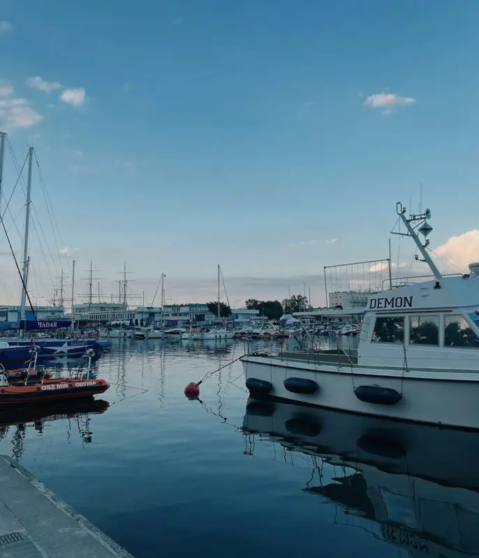 Boats in Gdynia marina, Poland
