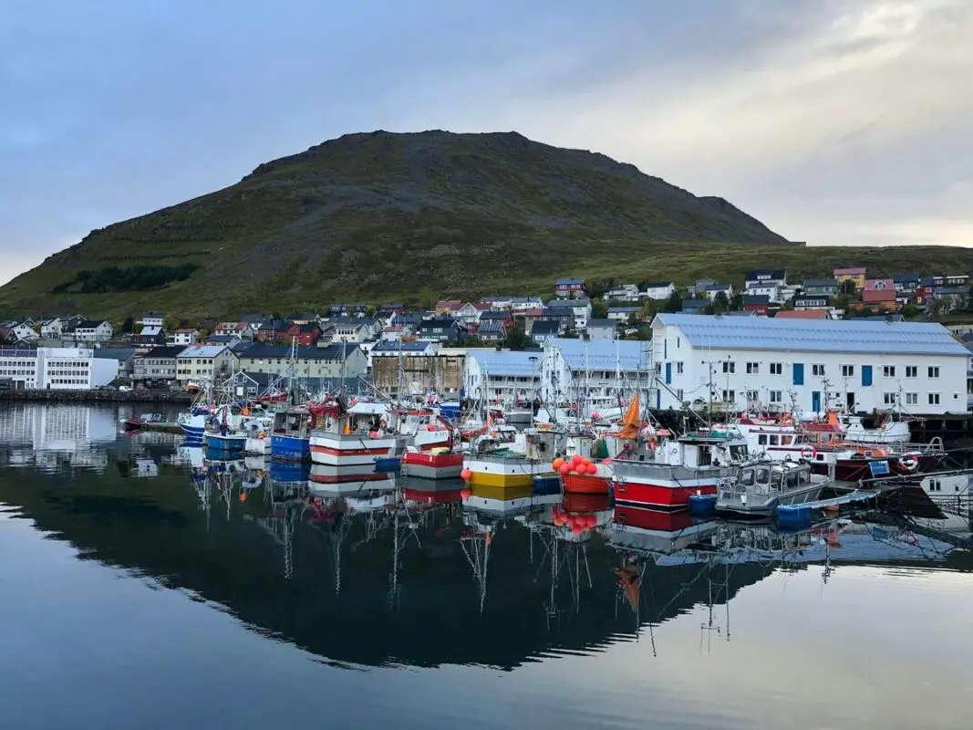 Fishing boats in Honningsvåg harbour, Norway