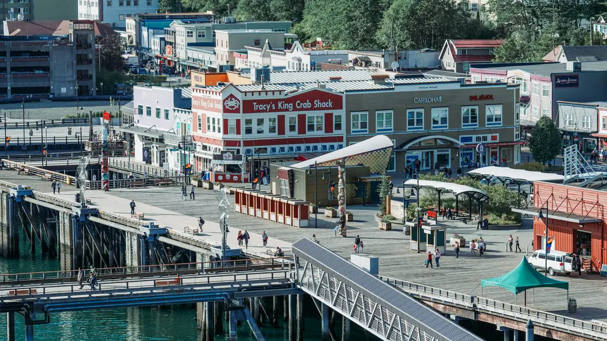 Juneau waterfront and cruise terminal, Alaska
