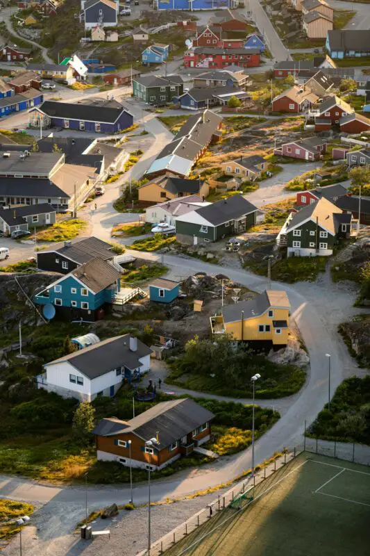 Colourful houses in Qaqortoq, Greenland