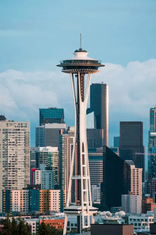 The Space Needle and Seattle skyline