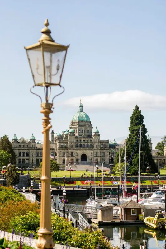 British Columbia Parliament Buildings and Victoria Inner Harbour